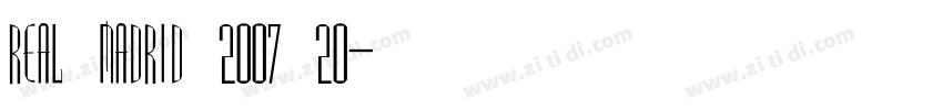 Real Madrid 2007 20字体转换